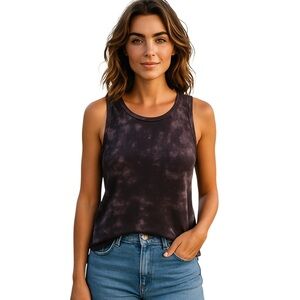 All in Motion Purple Sleeveless Tank Top with Tie-Dye Style